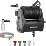 Giraffe Tools Electric Wall Mounted Pressure Washer with 100ft Balck Pressure Hoses
