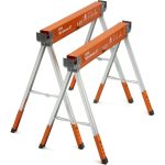 ?Affinity tool Works Saw Horses 2 Pack Folding Heavy Duty Adjustable Height Sawhorse Pair