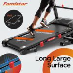 Famistar Folding Treadmill for Home with 15 Levels Auto Incline,300LB Capcity,10MPH Fast Speed Controls