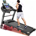 Famistar Folding Treadmill for Home with 15 Levels Auto Incline,300LB Capcity,10MPH Fast Speed Controls