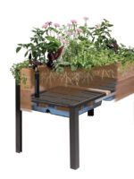 EcoStained Self-Watering Raised Planter Box with Aluminum Legs,Cedar/Cypress,96 x24 x29