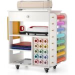 Vdamu Rolling Craft Cart and Storage Table for Cricut