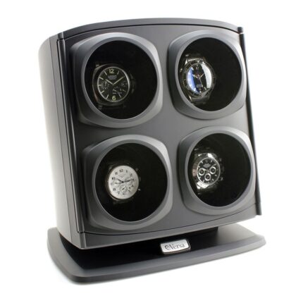 ON SALE Versa Quad Watch Winder in Black ?C Independently Controlled Settings ?C Multiple Direction and Timer Settings ?C Adjustable Watch Pillow ?C Plenty of Space for Large Watches