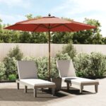 3m Wooden Garden Parasol (8 Colours)