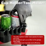 FreekyFit Rolling Stool with Wheels,Adjustable Shop Stool Mechanic Stool Seat