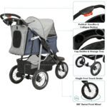 VIAGDO Premium Heavy Duty Pet Stroller for Small Medium Dogs & Cats