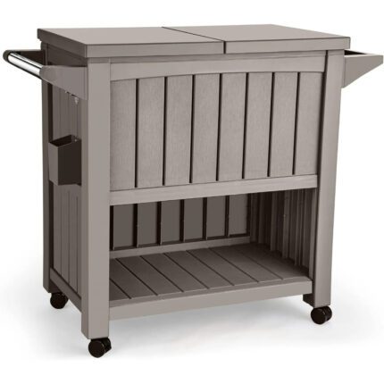 YITAHOME 85 Quart Rolling Cooler Cart with Bottle Opener Drainage,Portable Cooler on Wheels