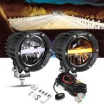 Auxbeam 4In Round LED Offroad Lights 2PCS,110W Round LED Pods Auxiliary Driving Light