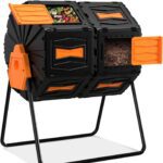 Marcytop Compost Tumbler,Large Dual Chamber Rotating Composter