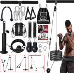 Cable Pulley System Gym Upgraded Home Strength Training Equipment Workout Accessories LAT Pull Down Fitness for Triceps Pull Down Biceps Curl Back Forearm Shoulder
