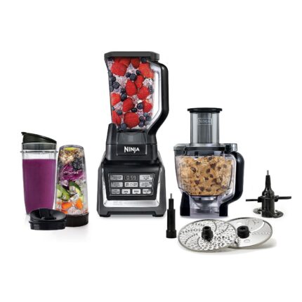 Nutri Ninja Mega 1200 Watts Kitchen System,Blending and Food Processing,1 Base 2 Functions AutoiQ Technology