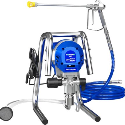 POXURIO 1200W Airless Paint Sprayer,3300PSI High Efficiency Electric Paint Sprayer