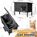 Ciokea Outdoor Cat House Weatherproof with Insulated All-Round Foam for Winter Outside