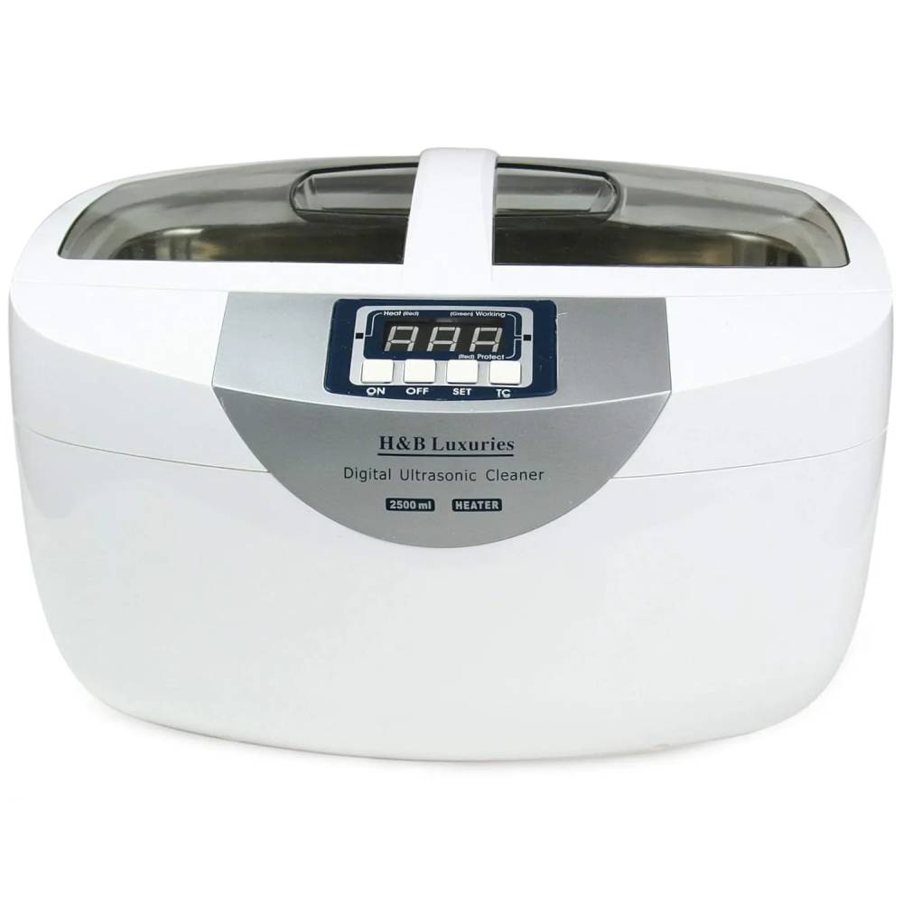 H&B Luxuries Industrial Grade Ultrasonic Cleaner 160 Watts 2.5 Liters with Heater H&B Luxuries Industrial Grade Ultrasonic Cleaner 160 Watts 2.5 Liters with Heater