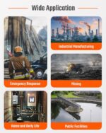 TOPTES 4 Gas Monitor Multi Gas Detector with Vibration,Visual and Audible Alarms