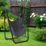 TOREVSIOR Unique U-Shaped Hammock Chair with Stand,Sturdy & Rust-Resistant