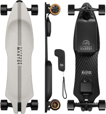Caribou Electric Skateboard with Remote, 26 Miles Range, 32 Mph Top Speed, 2 x 1000W Hub-Motor, Electric Longboard for Adults & Teens Beginners, 6 Months Warranty