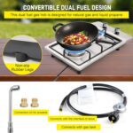 Forimo 12 Inch Stainless Steel Gas Stove Top Dual Fuel Easy to Clean