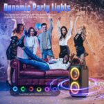 W-KING 80W Party Portable Speaker Bluetooth Wireless Boom Box with 2 Bass Tube