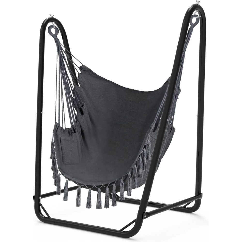 TOREVSIOR Unique U-Shaped Hammock Chair with Stand,Sturdy & Rust-Resistant TOREVSIOR Unique U-Shaped Hammock Chair with Stand,Sturdy & Rust-Resistant