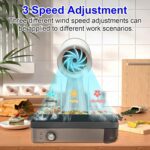 AMZCHEF Portable Range Hood with 3 Speed Exhaust Fan,Low Noise Large Oil Collection Cup