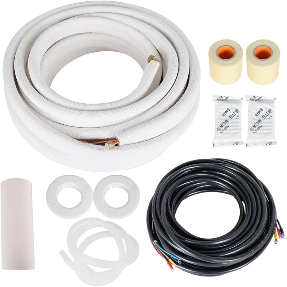 Findmall 50FT Air Conditioning Copper Tubing Hose Extension Findmall 50FT Air Conditioning Copper Tubing Hose Extension