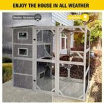 COZIWOW 4-Tier Enclosure with Weatherproof Roof