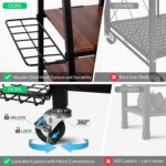 Sttoraboks olf Bags Storage Garage Organizer with Wooden Shelf and Lockable Wheels