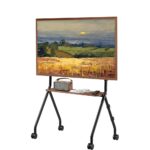 ECOTINY Mobile TV Stand with 4 Omni-Directional Wheels with Brakes