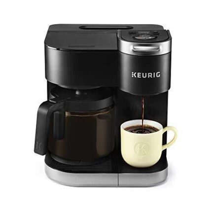 Keurig K-Duo Coffee Maker,Single Serve and 12-Cup Carafe Drip Coffee Brewer,Compatible with K-Cup Pods and Ground Coffee,Black