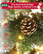 AORESAC 6.5ft Pre-Lit Pencil Christmas Tree for Home,Office,Party Decoration