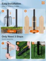 Addlon 4 Pack String Light Poles Pro,Aluminum Waterproof Harder 9FT Light Poles