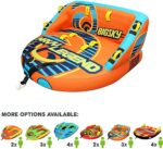 Big Glider Towable,Inflatable Water Tube for 4,Boating Tube for Lake,Beach,River,Snow Watersports Towables has Dual Boston Valve for Quick Inflation,Deflation ?C 4 Man Toys Floats