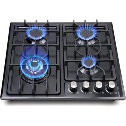 FORIMO Gas Cooktop 22Inch,Built in Gas Cooktop 4 Burners Stainless Steel Stove