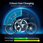 Adult Electric Bike,350W BAFANG Motor (500W Peak),4A 3H Fast Charging,468Wh Li-Ion Battery,21 Speed Gears,Air Saddle,45 Miles 20 MPH 26" Mountain Bike Electric Bike