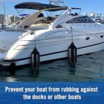 Affordura Boat Fender 4 Pack Boat Bumpers Fenders with 4 Ropes,Boat Bumpers for Pontoon