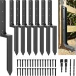 Arksoldier Thickened Fence Post Anchor Kit,Anchors Ground Spikes Mender