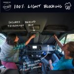 VanEssential Insulated Magnetic Blackout Front Windshield Cover Designed