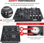 FORIMO Gas Cooktop 22Inch,Built in Gas Cooktop 4 Burners Stainless Steel Stove
