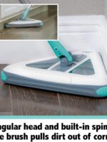 Zippi Sweeper Max- Powerful and Lightweight Sweeper Perfect for Carpet Hardwood and Tile Triangular Design Allows for Sweeping in Corners 1000 mAh Rechargeable Battery