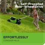 Greenworks 60V 21?? Cordless (Self-Propelled) Lawn Mower,2 x 4.0Ah Batteries and Dual Port Rapid Charger