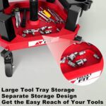 FreekyFit Rolling Stool with Wheels,Adjustable Shop Stool Mechanic Stool Seat