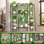 BACEKOLL Plant Stand Indoor with Grow Lights,6 Tiered Metal Plant Shelf