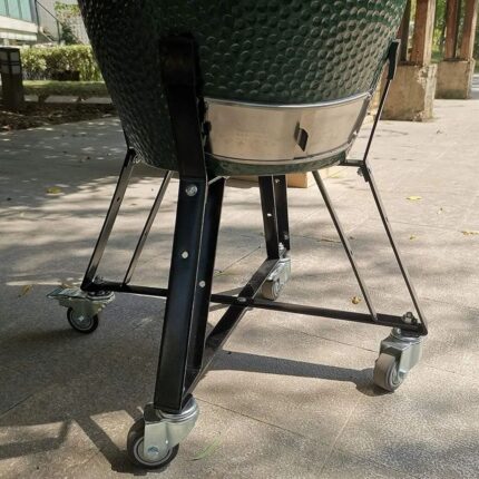 Dracarys Powder Coated Steel Rolling Outdoor Cart with Heavy Duty Locking Caster Wheels