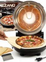 PIEZANO Crispy Crust Pizza Oven by Granitestone ??Electric Pizza Oven Indoor Portable 12 Inch Indoor Pizza Oven Countertop Pizza Maker Heats up to 800?F for Stone Baked Pizza at Home As Seen on TV