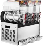 Slushy Machine 15L x 3 Tank 110V Margarita Maker Frozen Drink Machine Commercial Smoothie Maker Slushy Making Machine Suitable for Commercial Use