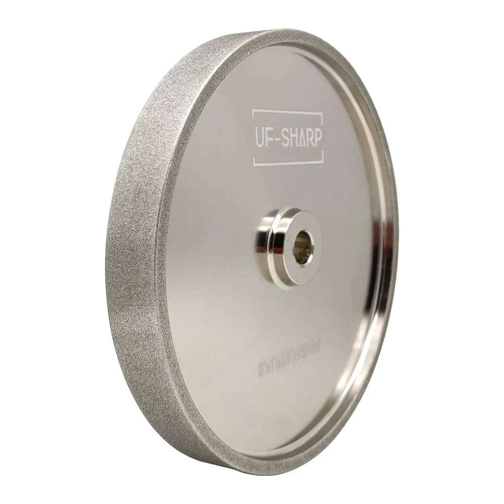 UF-SHARP CBN Grinding Wheel 8 inch 180 Grit,1" Wide,5/8" Arbor UF-SHARP CBN Grinding Wheel 8 inch 180 Grit,1" Wide,5/8" Arbor