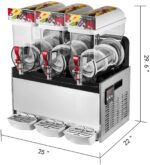 Slushy Machine 15L x 3 Tank 110V Margarita Maker Frozen Drink Machine Commercial Smoothie Maker Slushy Making Machine Suitable for Commercial Use