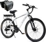 Adult Electric Bike,350W BAFANG Motor (500W Peak),4A 3H Fast Charging,468Wh Li-Ion Battery,21 Speed Gears,Air Saddle,45 Miles 20 MPH 26" Mountain Bike Electric Bike