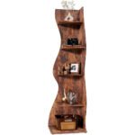 LITTLE TREE Small Corner Shelf,Modern 5-Tier Wall Corner Bookshelf